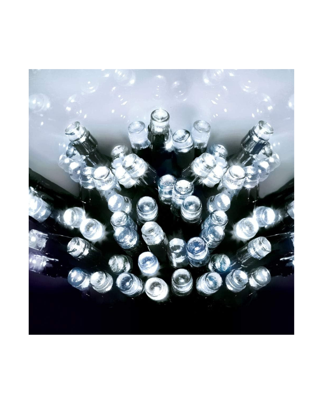 24 White Multi Action Battery Operated LED Christmas Lights with Timer