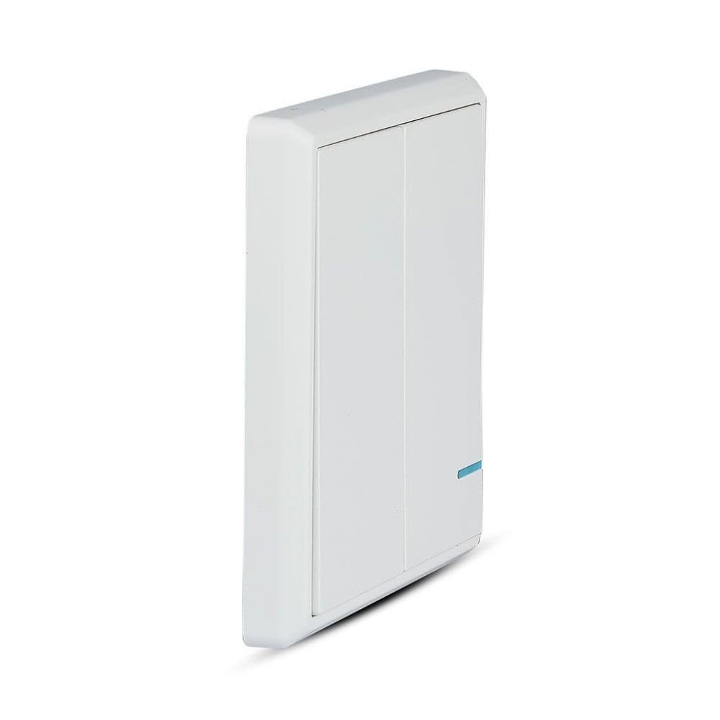 Wireless Switch with Dual Button Sensor White IP54