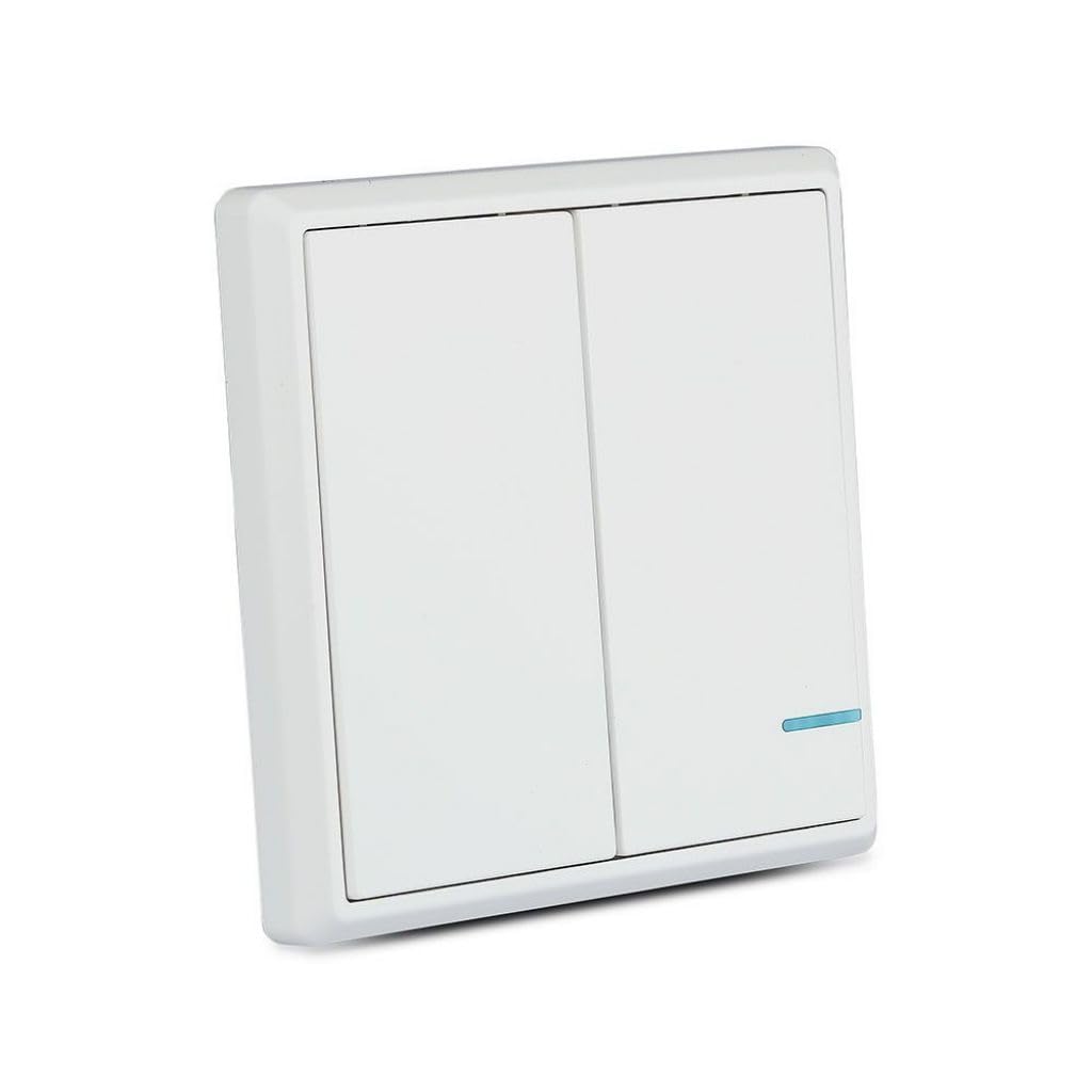 Wireless Switch with Dual Button Sensor White IP54