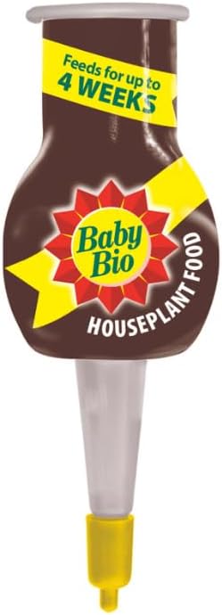 Baby Bio Houseplant Drip Feeders, 4 x 40ml - Ready To Use House Plant Food - Easy Care Fertiliser for Supporting Healthy Growth and Vibrant Blooms - Automatic Plant Feeder