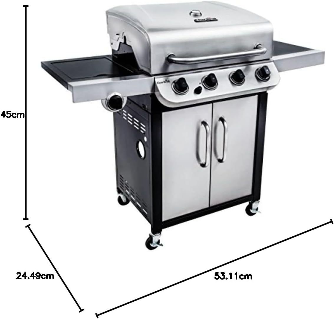 Char-Broil Gas BBQ Convective 440 S - 4-burner Barbecue with Cast iron Grates, Stainless Steel Burners - Ideal for Outdoor Cooking, Garden, Balcony and Patio