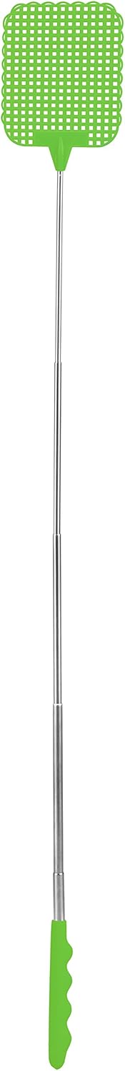 Fackelmann Telescopic Fly Swatter, Plastic, stainless steel, Pink, Blue, Green, Téléscopique