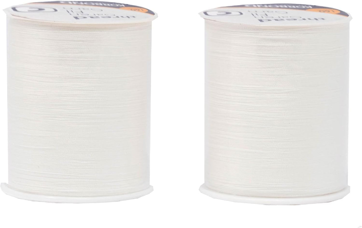 Korbond 320m Sewing Thread – 2 x 160m Spools -White Polyester – Hand and Machine Sewing