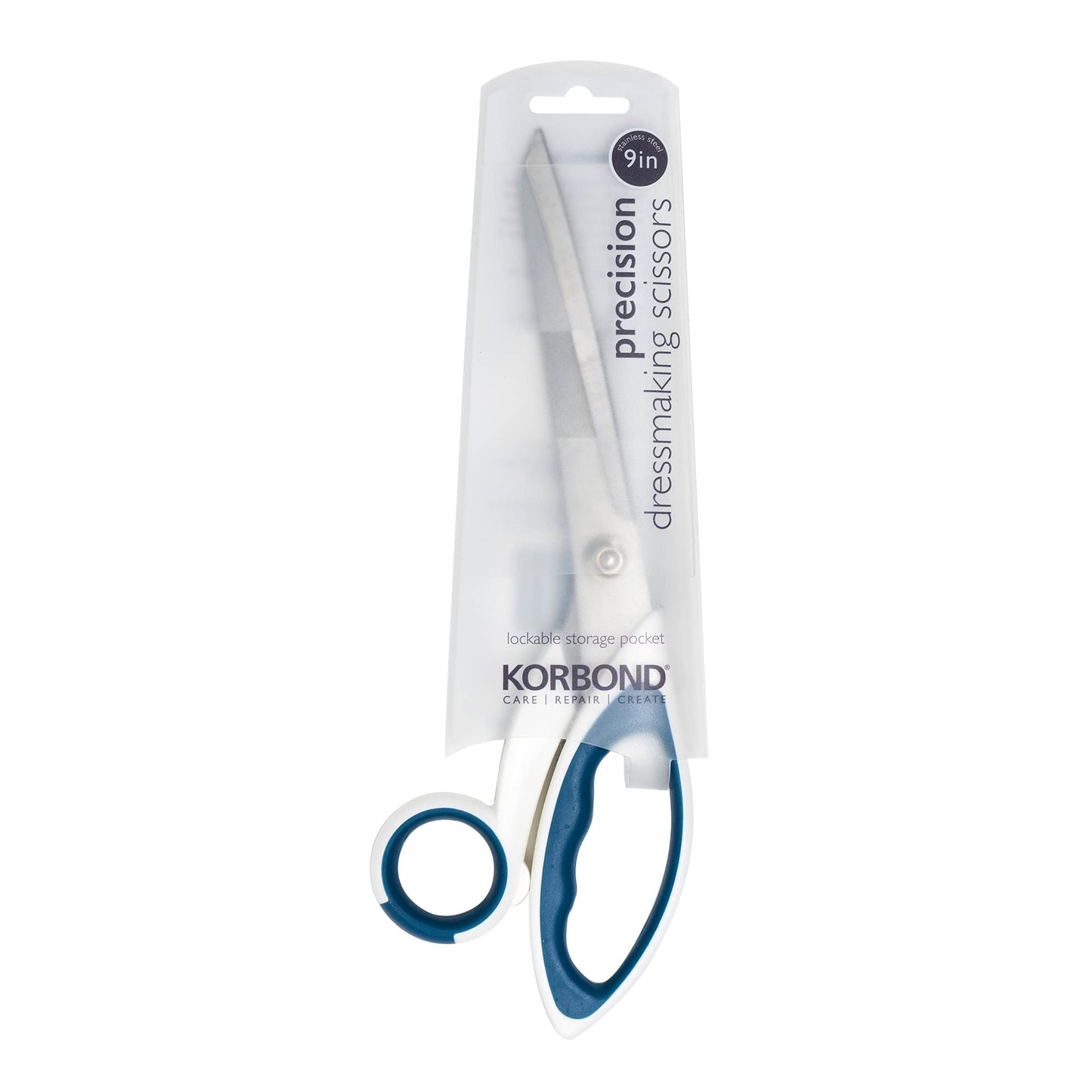 Korbond 110358 Craft 7 Inch – Soft Grip Professional, Household, Fabric, Paper Scissors. Ambidextrous – for Right & Left Handed , Silver