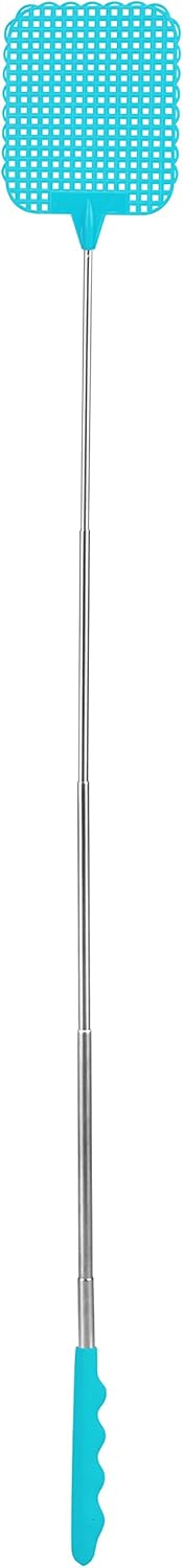 Fackelmann Telescopic Fly Swatter, Plastic, stainless steel, Pink, Blue, Green, Téléscopique