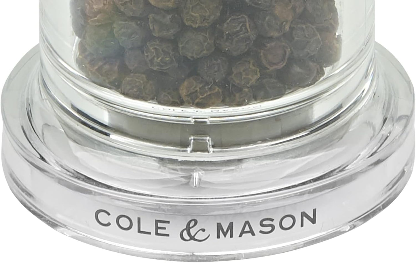 Cole & Mason 505 Clear Salt and Pepper Mills, Adjustable Grind Precision+ Mechanism, Acrylic, 140 mm, Gift Set, Includes 2 x Salt and Pepper Grinders