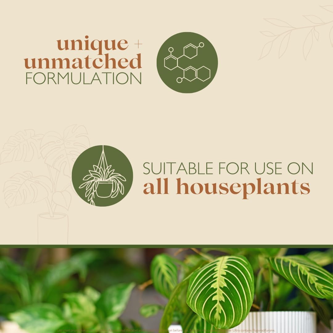 Baby Bio Houseplant Bug Killer Ultra - Fast-Acting Bug Killer Spray - Effective Insect Control for Houseplants - Protection for Houseplants, 1 Litre