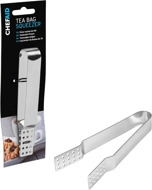Chef Aid Tea Bag Squeezer, Traditional and Effective Design That Will Remove Tea Bags from The Mug Quickly and Easily, Stainless Steel