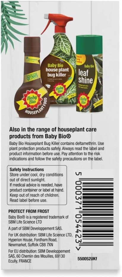 Baby Bio Houseplant Drip Feeders, 4 x 40ml - Ready To Use House Plant Food - Easy Care Fertiliser for Supporting Healthy Growth and Vibrant Blooms - Automatic Plant Feeder