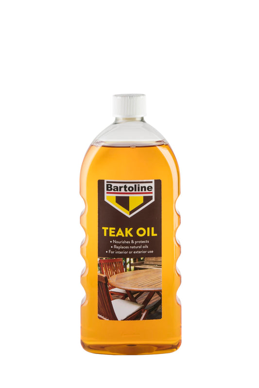 Bartoline Teak Oil 2L, Deep Penetrating Wood Oil for Outdoor and Indoor Furniture, Garden Furniture, Hardwood Protection and Teak Care