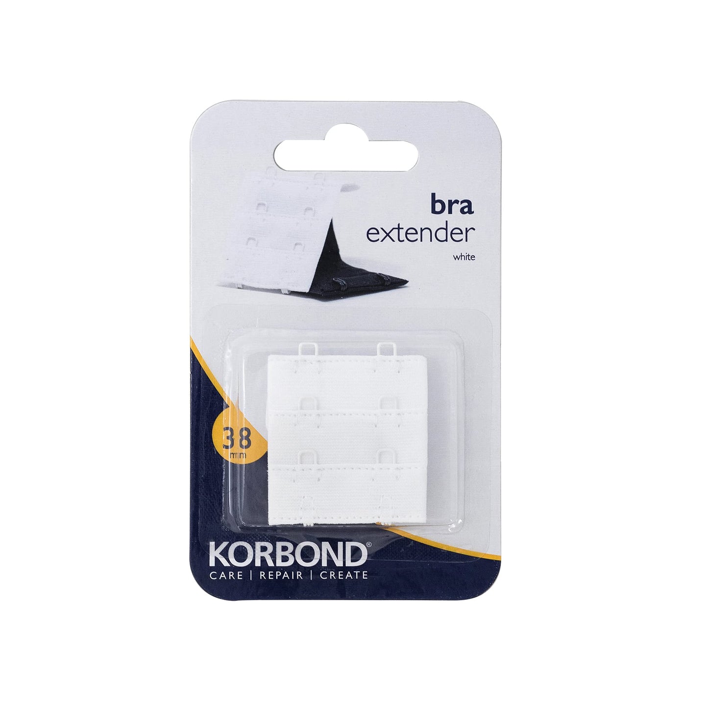 Korbond Double Hook Bra Extender – x 1 50mm Black Bra Extender – Machine Washable – Increase Bra Size By Up To 8cm – Comfort Fit