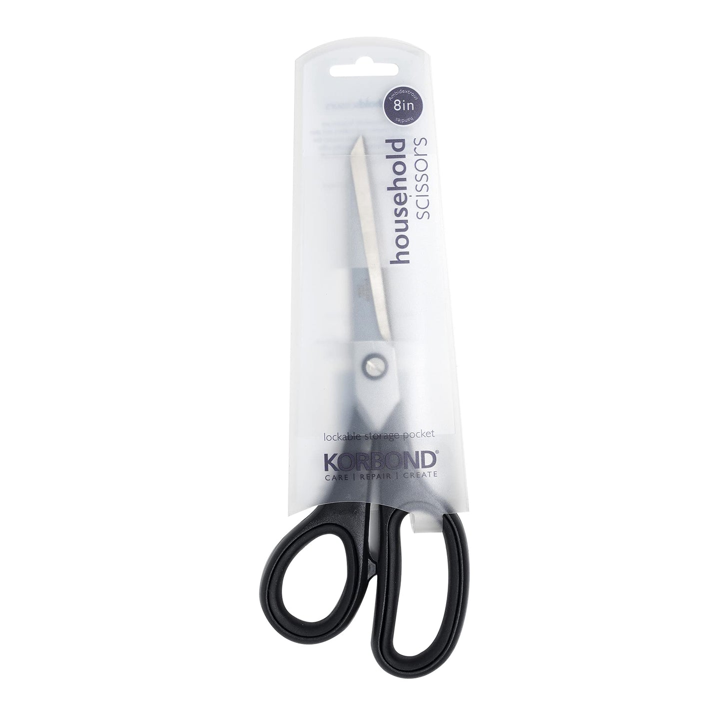 Korbond 110358 Craft 7 Inch – Soft Grip Professional, Household, Fabric, Paper Scissors. Ambidextrous – for Right & Left Handed , Silver