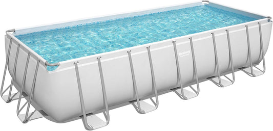 Bestway Power Steel 21' x 9' x 52" Rectangular Pool Set, Multicolor