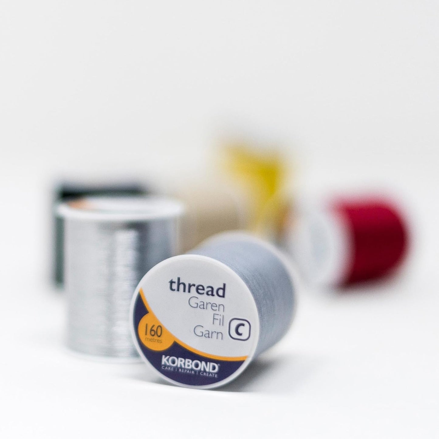 Korbond 320m Sewing Thread – 2 x 160m Spools -White Polyester – Hand and Machine Sewing