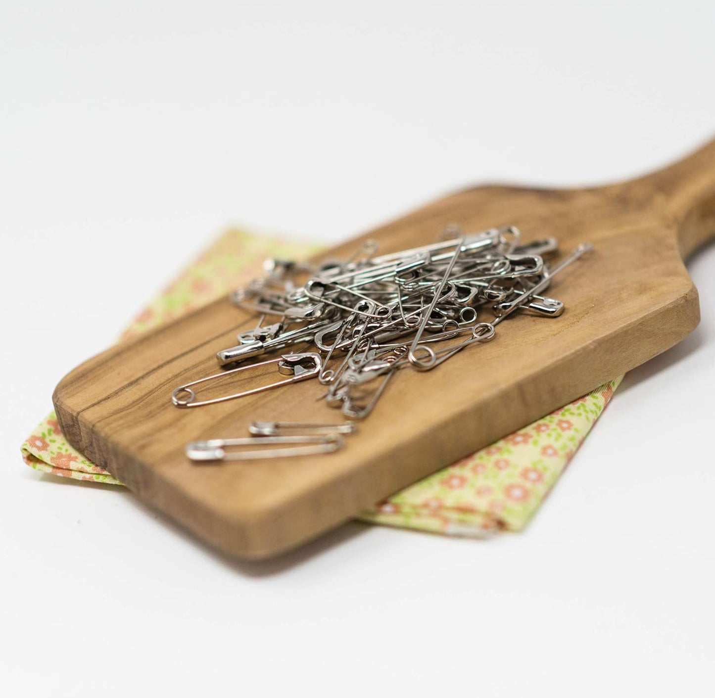 KORBOND Safety Pins 100 Pieces in Assorted Sizes-(5cm, 3.5cm & 2.5cm), Silver