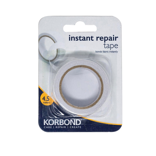 Korbond Instant Bond Fabric Tape - 9m - NO IRONING OR SEWING REQUIRED - Emergency Fix Clothes Tape for Repair and Temporary Hems