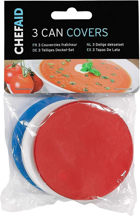 Chef Aid Standard Food Can Tin Covers x3