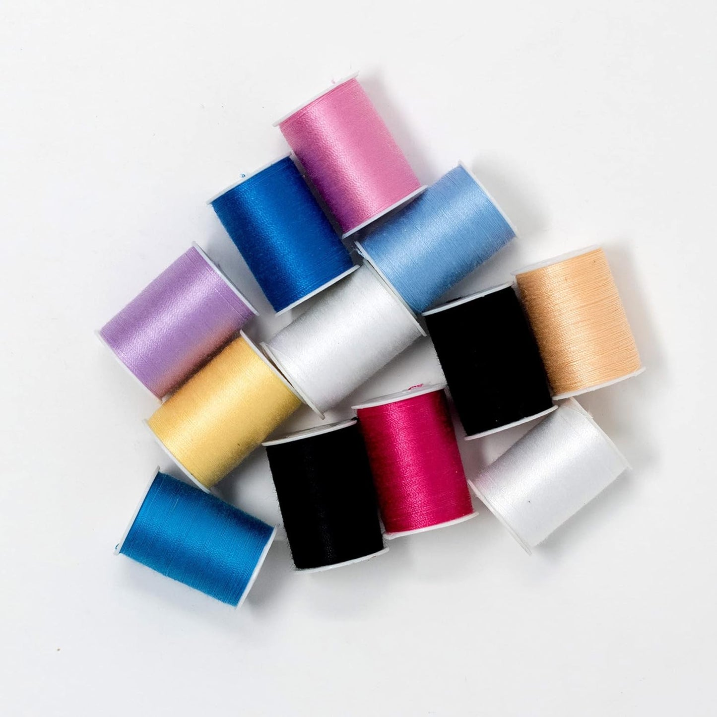 Korbond CORE Mix Polyester Thread Selection by Korbond-12 x 32m spools – 10 Colours – 384 metres – Hand and Machine Sewing, Repairs, Crafting