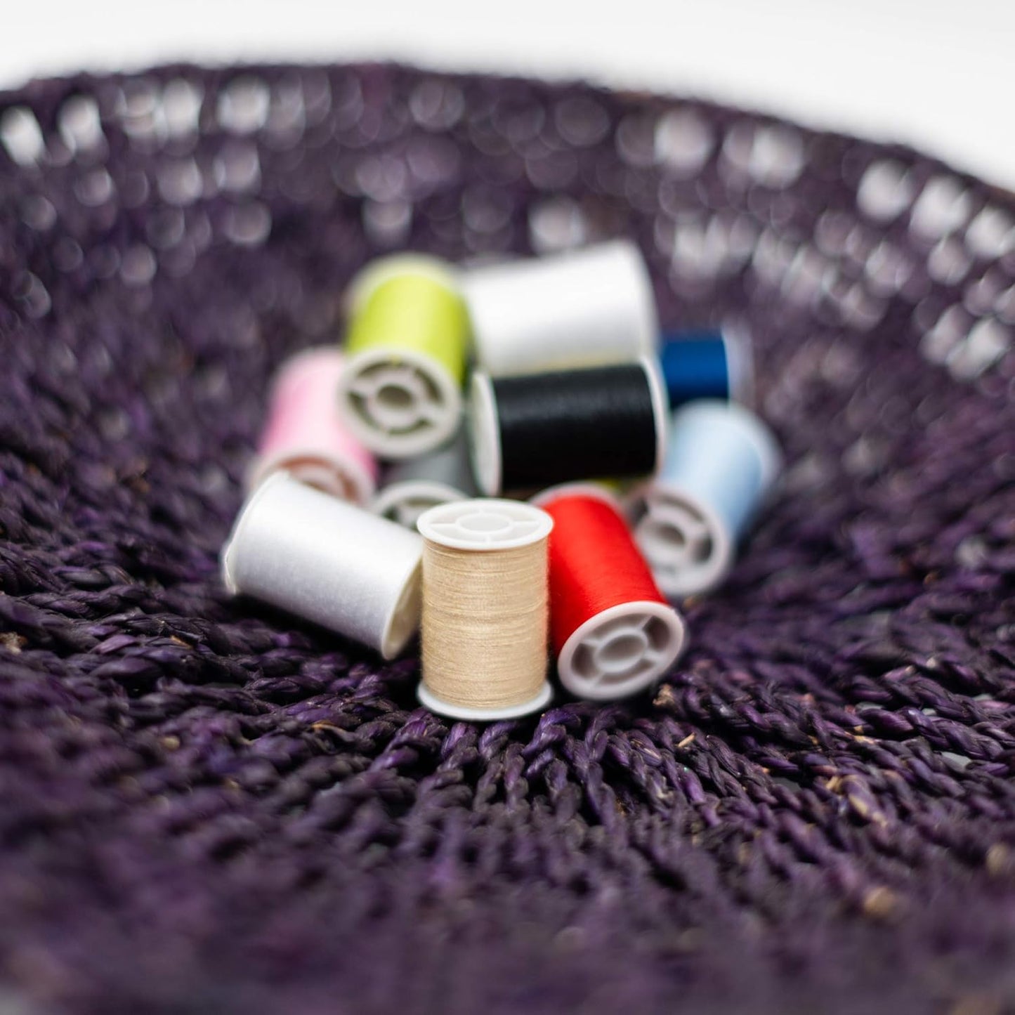 Korbond CORE Mix Polyester Thread Selection by Korbond-12 x 32m spools – 10 Colours – 384 metres – Hand and Machine Sewing, Repairs, Crafting, White