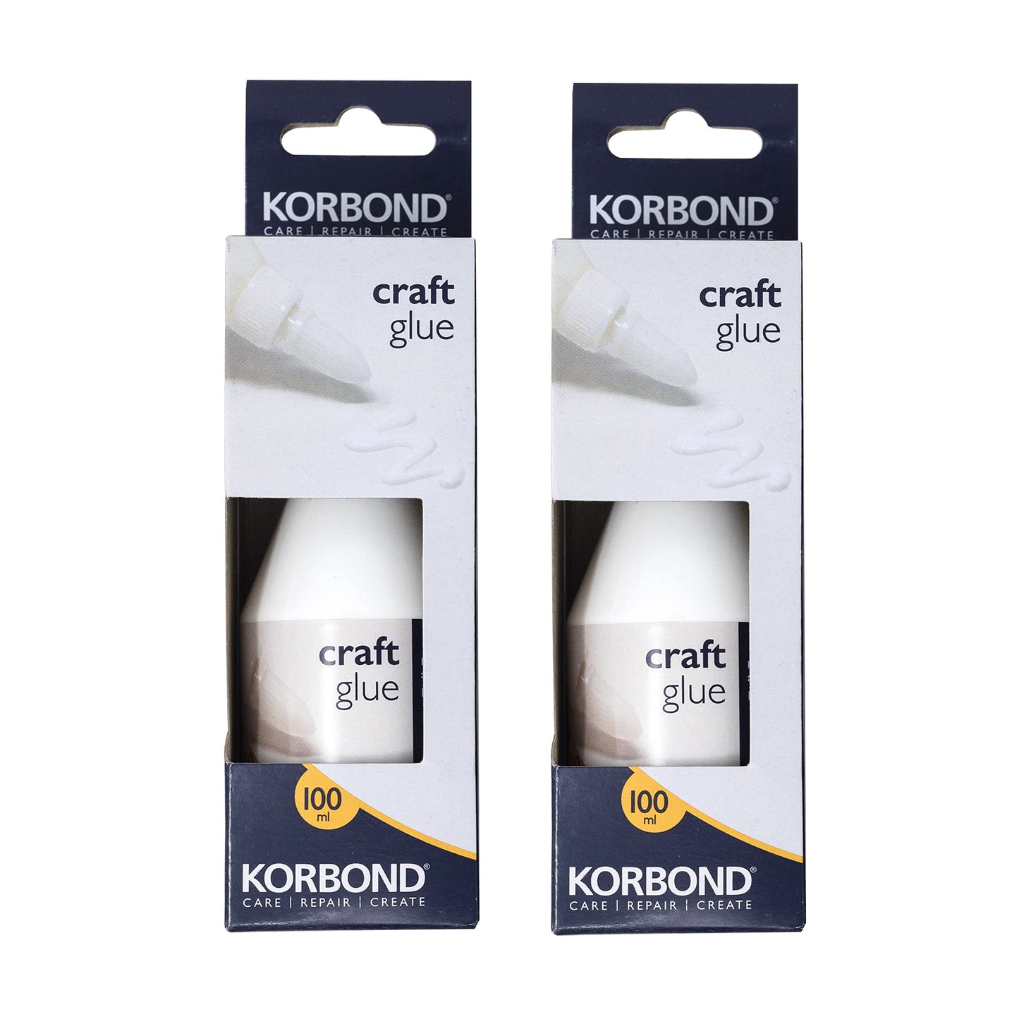 KORBOND Craft Craft Glue – 100ml – Water Based & Non-Toxic - Fast Setting & Clear Drying Textile Adhesive