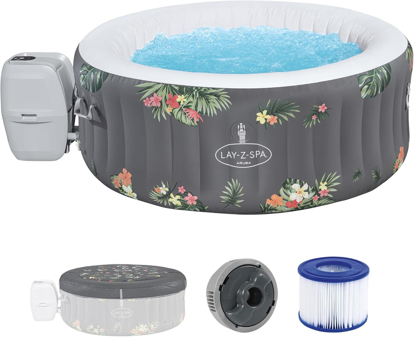 Lay-Z-Spa Aruba Signature AirJetInflatable Hot Tub Spa 2-3 person