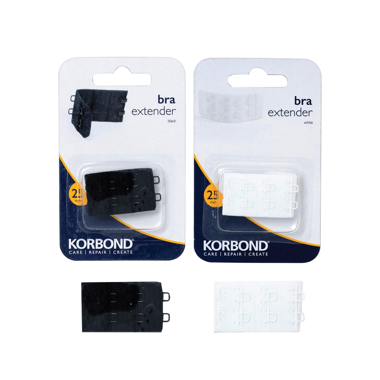 Korbond Double Hook Bra Extender – x 1 50mm Black Bra Extender – Machine Washable – Increase Bra Size By Up To 8cm – Comfort Fit