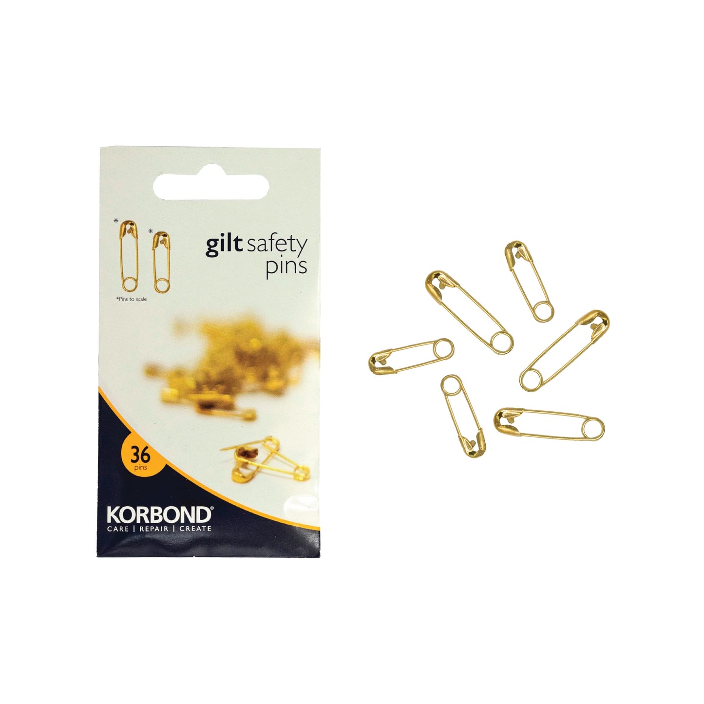 KORBOND Safety Pins 100 Pieces in Assorted Sizes-(5cm, 3.5cm & 2.5cm), Silver