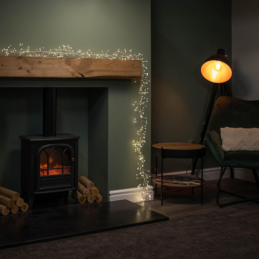 Samuel ALEXANDER 5.4m 860 LEDs Multi Action Ultra Bright Garland on Silver Wire in Warm White