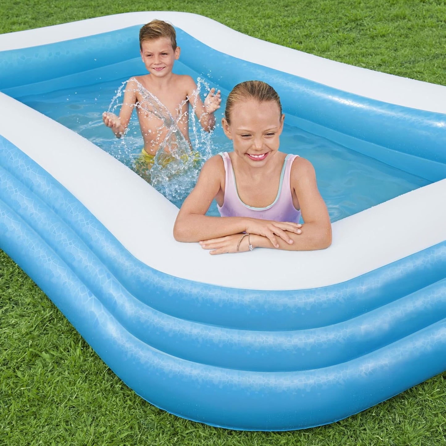 Bestway Family Paddling Pool Inflatable Kids Swimming Pool, Outdoor Garden Pool, 1161L
