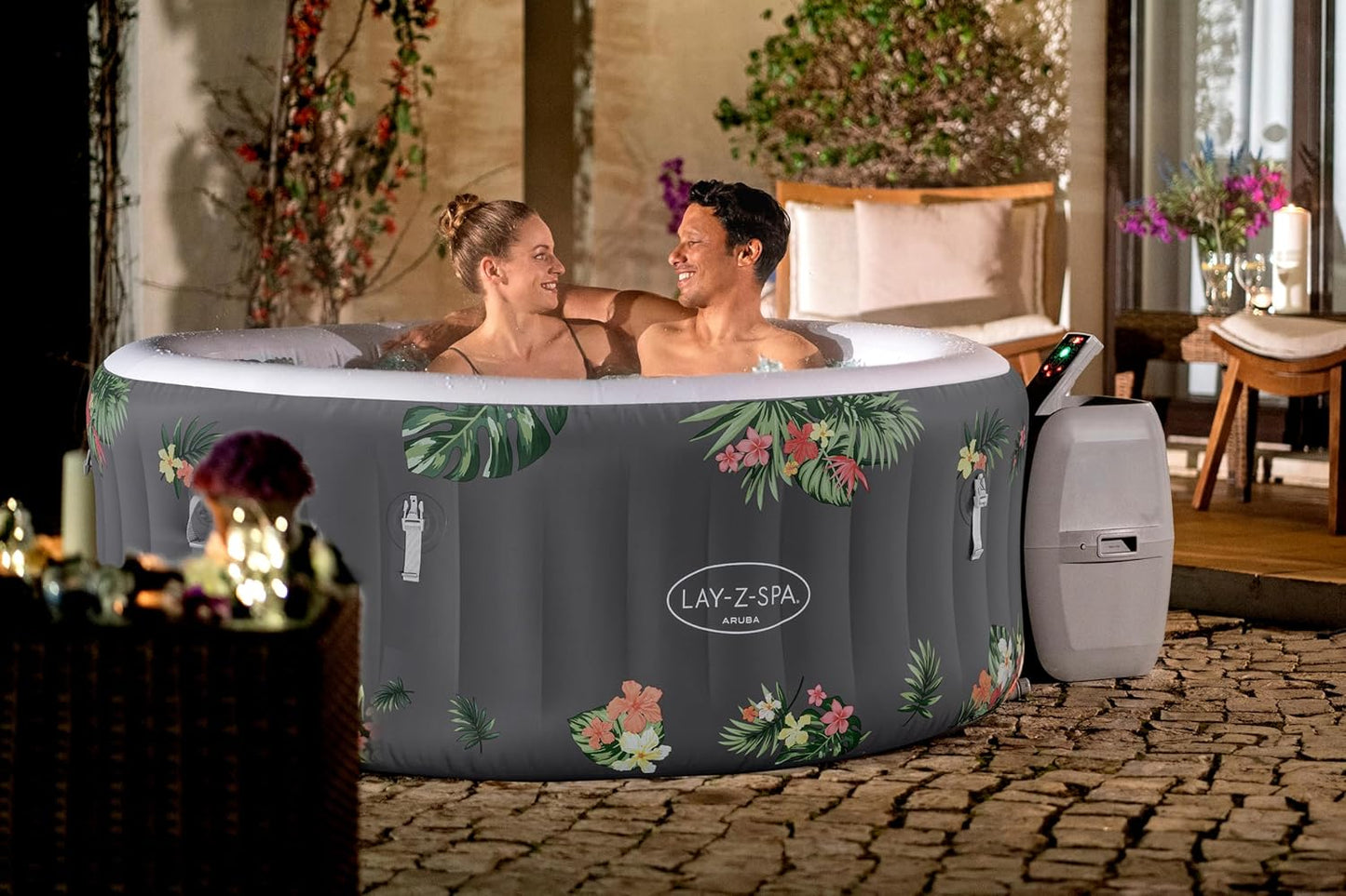 Lay-Z-Spa Aruba Signature AirJetInflatable Hot Tub Spa 2-3 person
