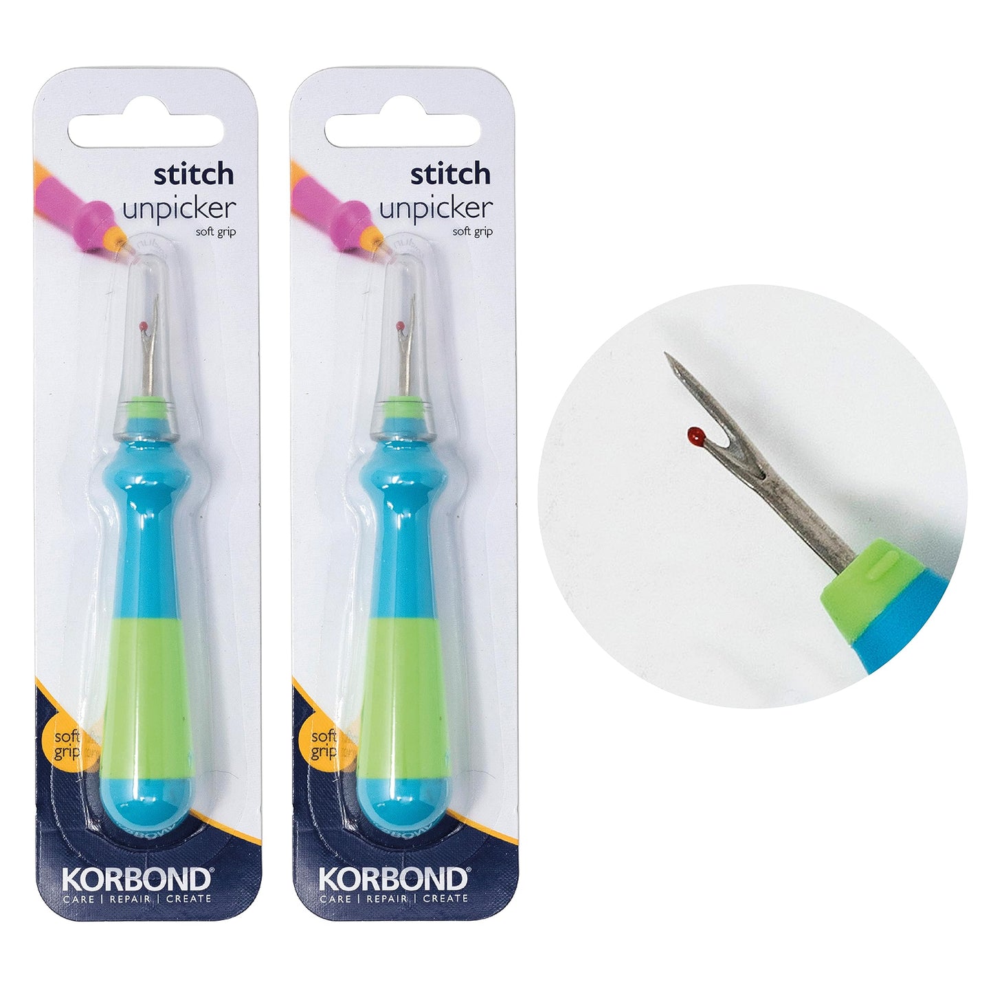 Korbond Easy Grip Seam Ripper - Stitch Unpicker with Ergonomic Large Handle