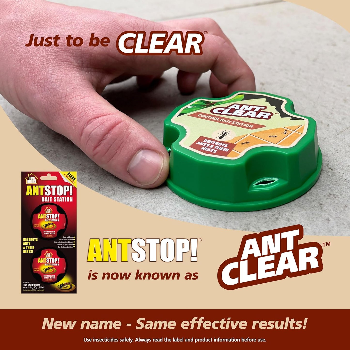 CLEAR Ant Bait Station, 2-Pack, Box
