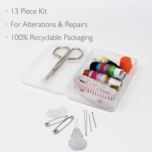 Korbond Sewing Kit - 15 Piece Essential Sewing Kit for Repairs and Projects