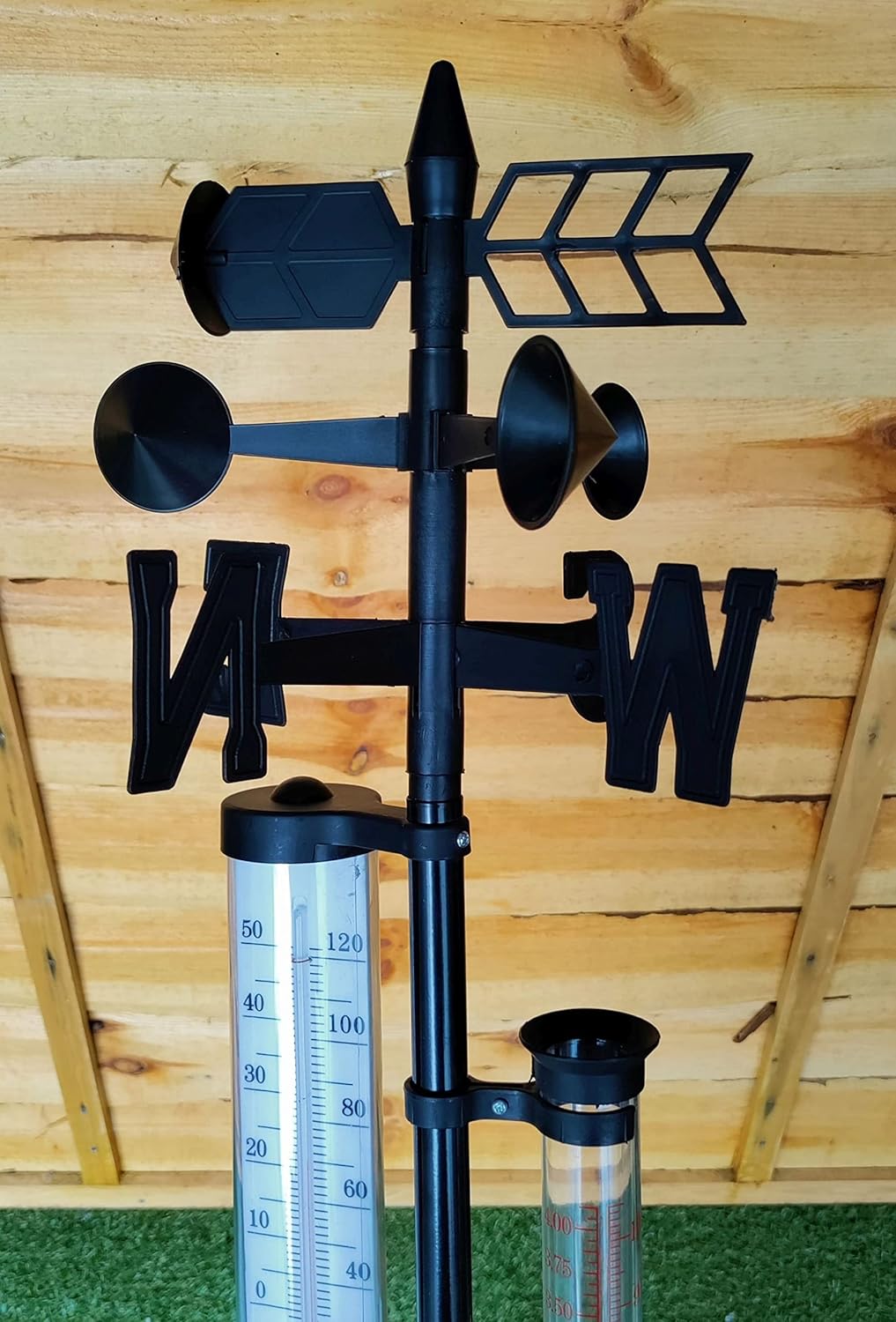 SupaGarden Outdoor Weather Station/Thermometer - Weather Vane and Rain Collector