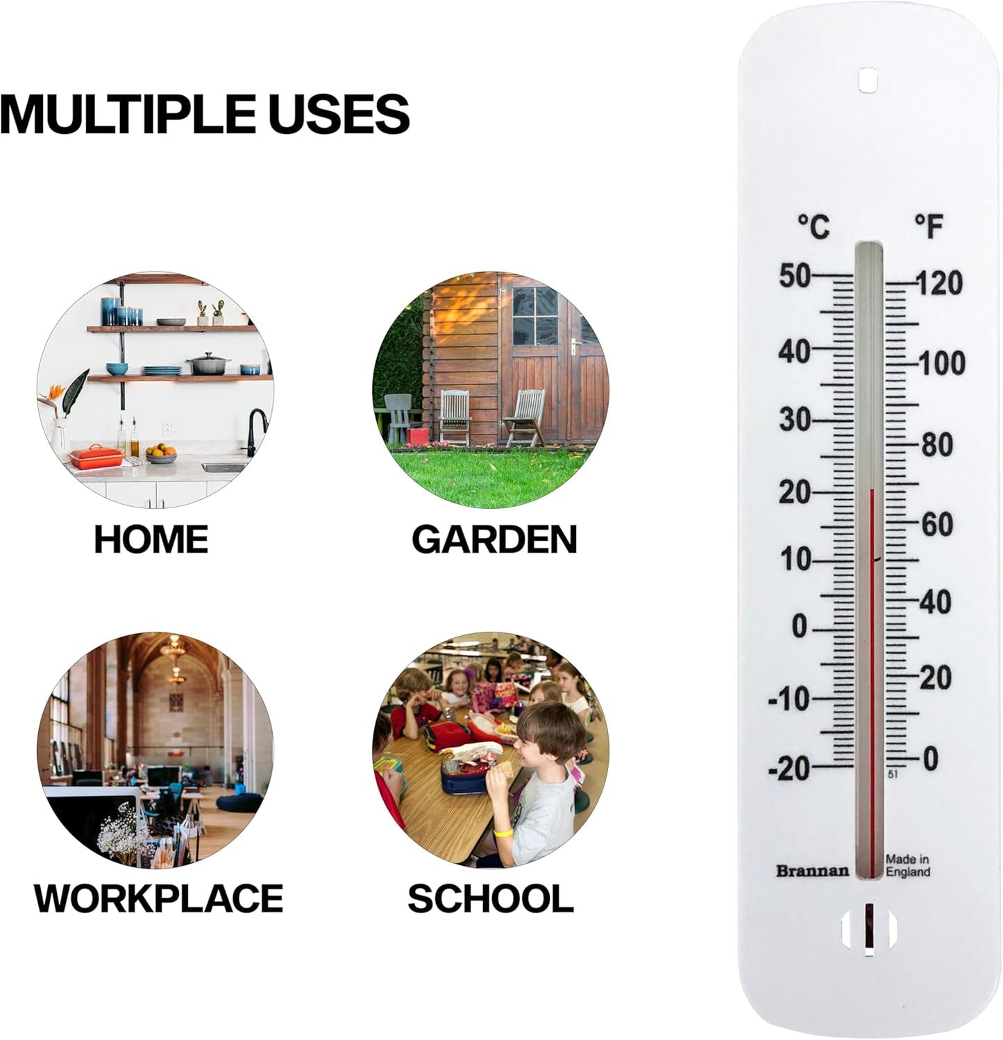 Brannan Short Wall Thermometer