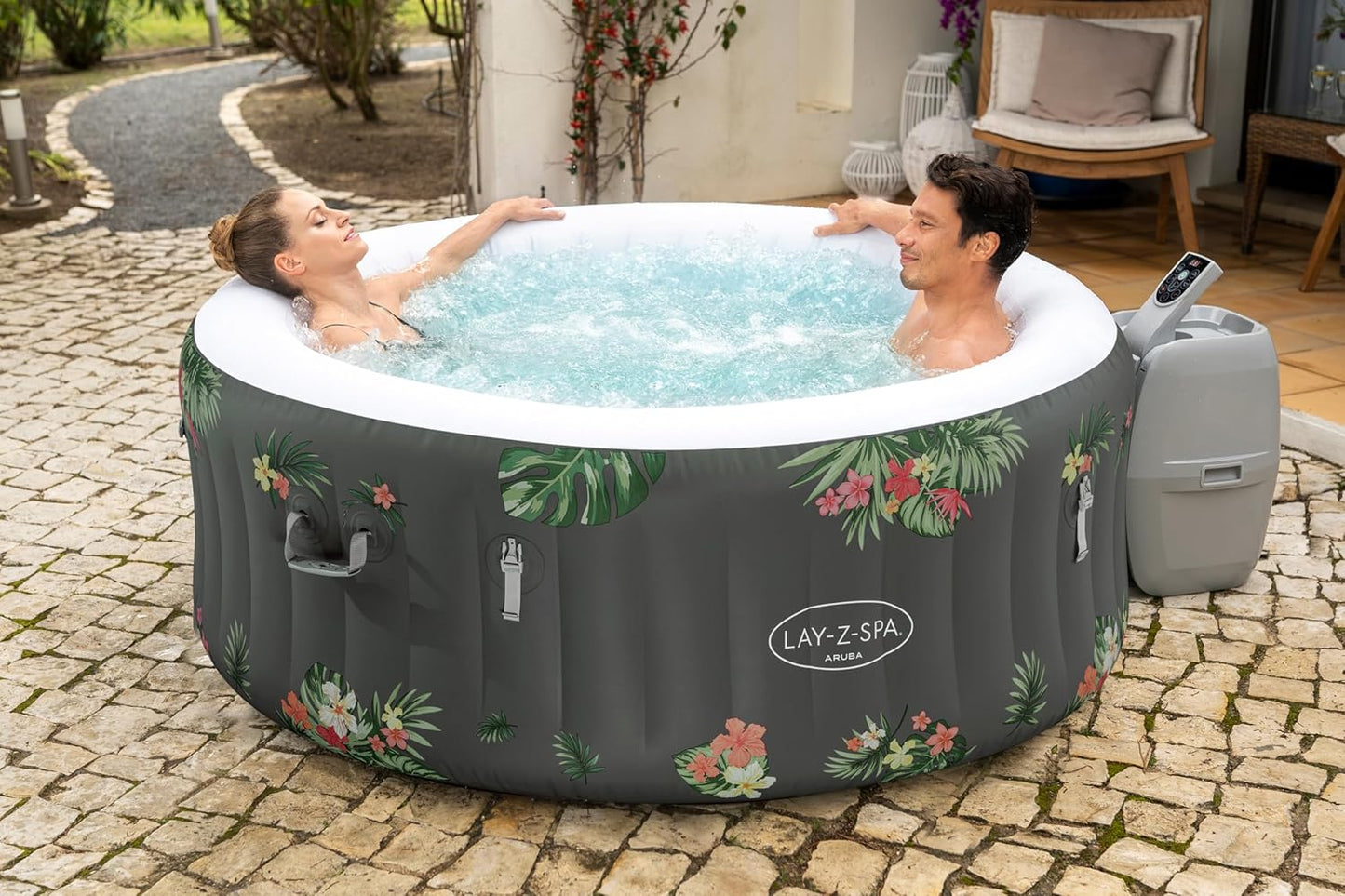 Lay-Z-Spa Aruba Signature AirJetInflatable Hot Tub Spa 2-3 person