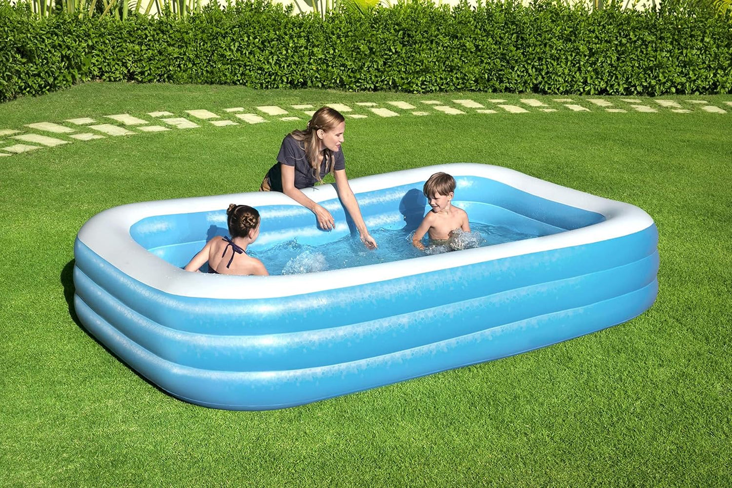 Bestway Family Paddling Pool Inflatable Kids Swimming Pool, Outdoor Garden Pool, 1161L