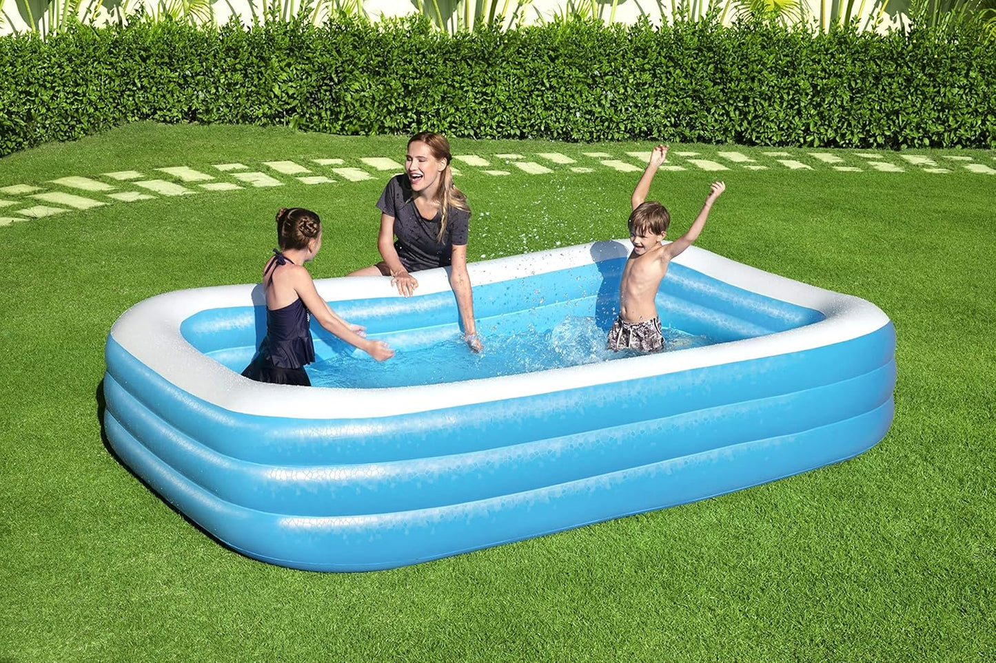 Bestway Family Paddling Pool Inflatable Kids Swimming Pool, Outdoor Garden Pool, 1161L