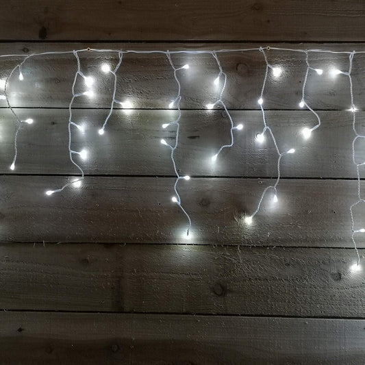 Premier Christmas 300 Frosted Icicle LED Lights - White 6m