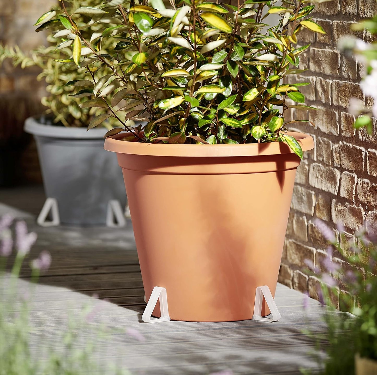 Clever Pots Plastic Plant Pot Feet, Pack of 4, Stabilise 40cm and 50cm Round Plant Pots (487701)