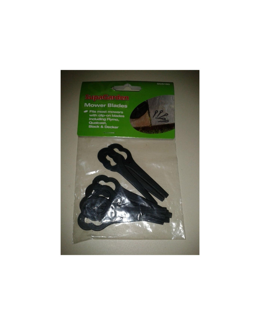 Mower Blades SupaGarden Mower Blades Plastic Pack of 10 Black & Decker Qualcast
