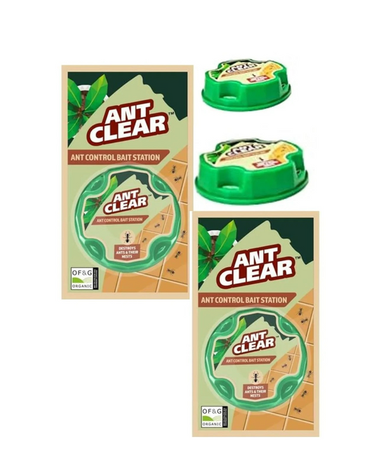 Ant Clear Bait Station (Pack of 2) - Ant Control Bait Station with a Thank You Sticker - Use Indoor and Outdoor
