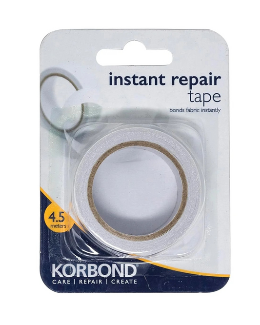 KORBOND Instant Bond Fabric Tape - NO IRONING REQUIRED - Emergency Fix Clothes Tape for Repair and Temporary Hems