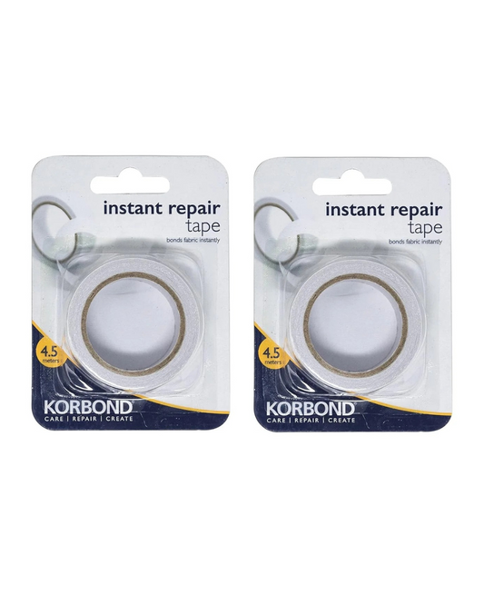 Korbond Instant Bond Fabric Tape - 9m - NO IRONING OR SEWING REQUIRED - Emergency Fix Clothes Tape for Repair and Temporary Hems