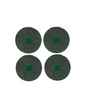 4 x Jute Hanging Basket Liner - 16-Inch Green hanging basket liner