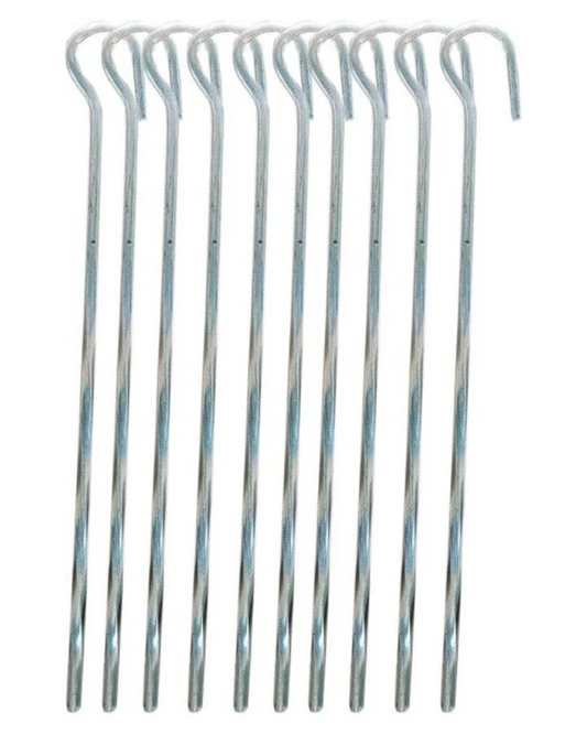 Summit Corkscrew Pegs 17 cm Corkscrew Pack of 10 Tent Pegs
