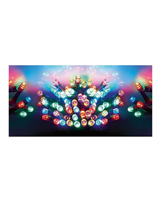 200 LED (16m) Premier Supabright LED Christmas Lights with Timer Multi Coloured