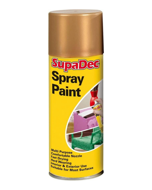 3 x SupaDec Spray Paint - 400ml - Gold