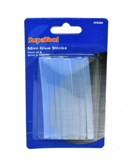 Mini Sticks for Glue Guns - 8 Piece Hot Melt 8mm x 100mm - Adhesive Craft Hobby