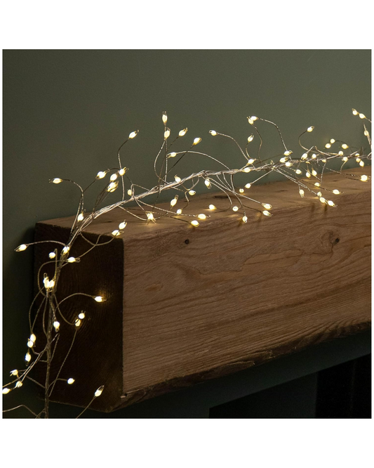 Samuel ALEXANDER 5.4m 860 LEDs Multi Action Ultra Bright Garland on Silver Wire in Warm White